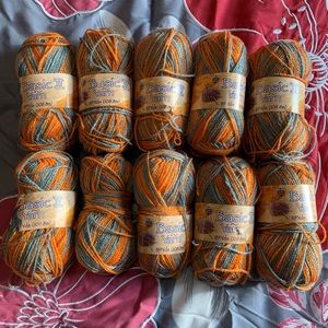 Yarn Stash! Orange & Grey Yarn